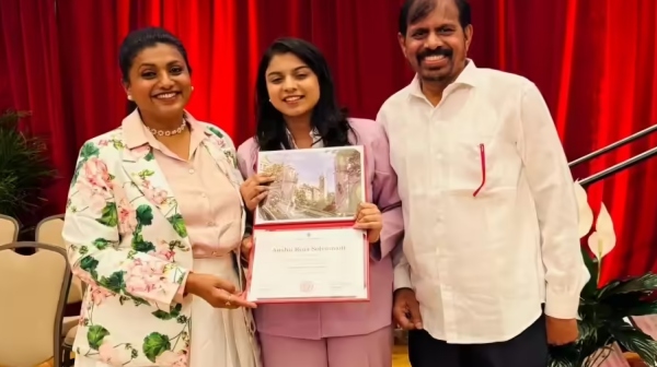 Actress Roja Opens Up About Her Daughter s Prestigious Herman B Wells Award