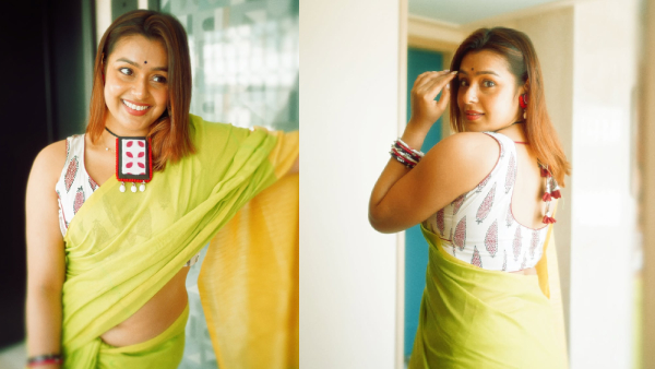 Gatta Kusthi 2 Meenu Teacher Fame Actress Moksha latest Saree Stills Gatta Kusthi 2 Meenu Teacher Fame Actress Moksha latest Saree Stills