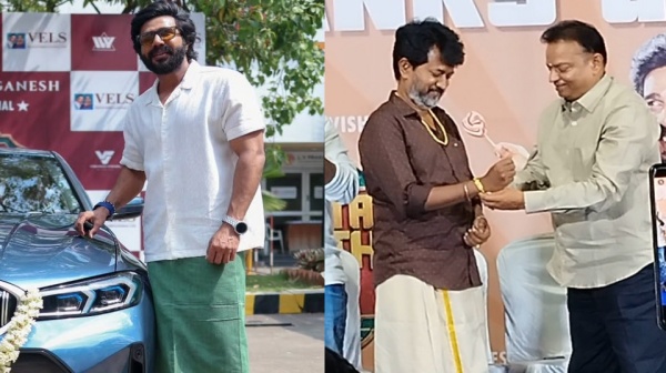 Gatta Kusthi 2 Success Vishnu Vishal Gifted BMW Car by Producer Ishari K Ganesh
