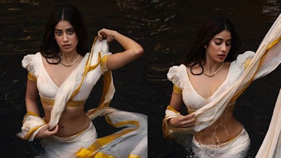 తడి అందాలతో దేవకన్యల జాన్వీ కపూర్ హాట్ షో.. తల్లి శ్రీదేవిని మైమరిపించేలా ఫొటోలు!