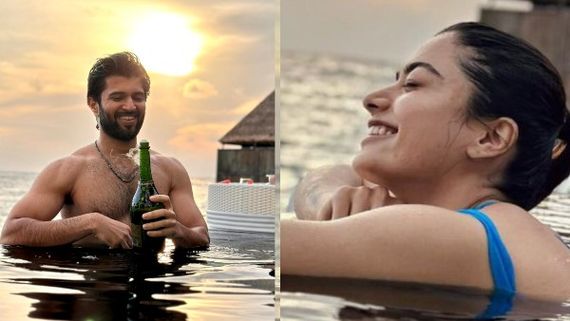 షర్ట్ విప్పేసి విజయ్ దేవరకొండ, బికినీలో రష్మిక.. జలకాలాటలు నిజమేనా.. ఫొటోస్ వైరల్