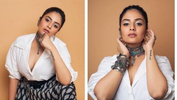 షర్ట్ బటన్స్ విప్పేసి శ్రీముఖి అరాచకం.. ఇంత క్లోజ్ గా ఎప్పుడైనా చూశారా? మైండ్ బ్లోయింగ్!