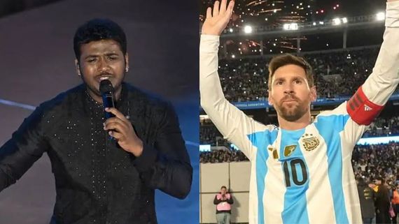 Messi: ఉప్పల్ స్టేడియంలో మెస్సీ మేనియా.. నాటునాటు పాటతో దుమ్ములేపిన రాహుల్ సిప్లిగంజ్