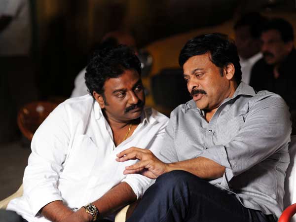 ‘నాయక్’ సెట్లో మనవరాళ్లతో చిరంజీవి(ఫోటోలు)