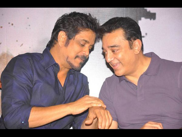 నాగార్జున, రాజమౌళి, త్రివిక్రమ్, ప్రభాస్ @ కమల్ ప్రెస్ మీట్