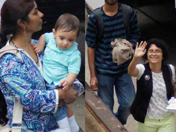 గగ్రాచోళీ డ్రెస్‌లో, కొడుకుతో అమీర్ ఖాన్ (ఫోటోలు)