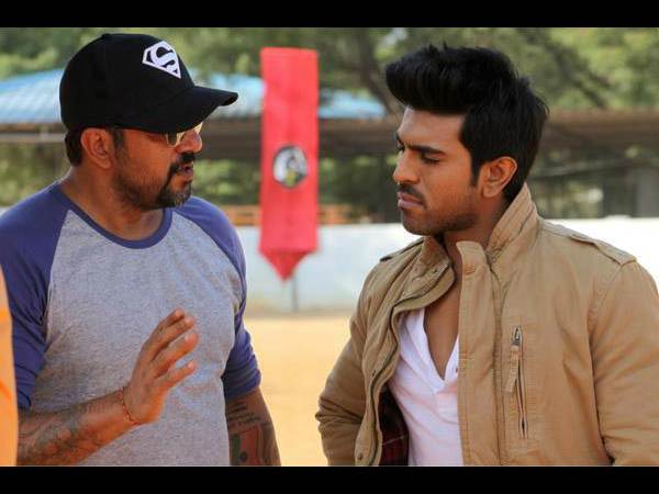 'జంజీర్' సెట్ పై రామ్ చరణ్ సాహసం (లీకైన ఫోటోలు)