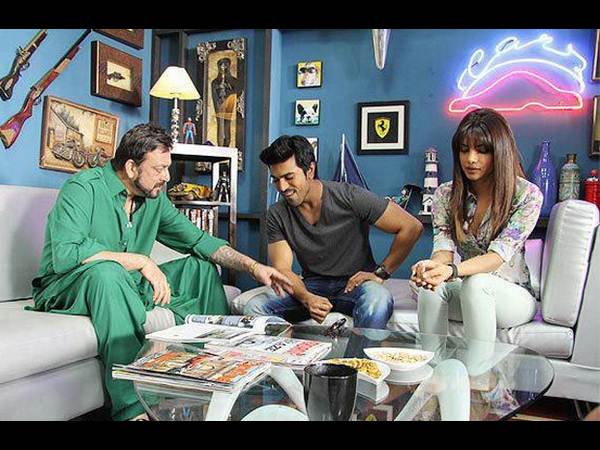 'జంజీర్' సెట్ పై రామ్ చరణ్ సాహసం (లీకైన ఫోటోలు)