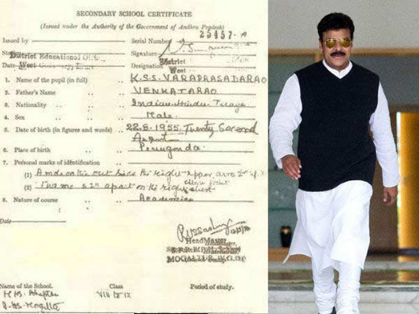 Chiranjeevi 10th Class Certificate Chiranjeevi 10th Class Certificate