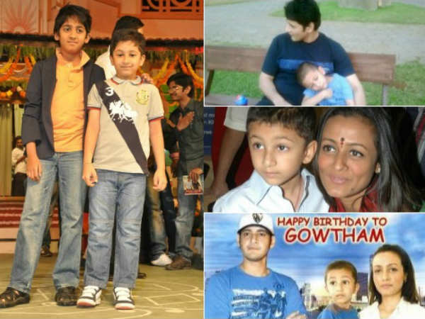 తల్లిదండ్రులతో గౌతం...