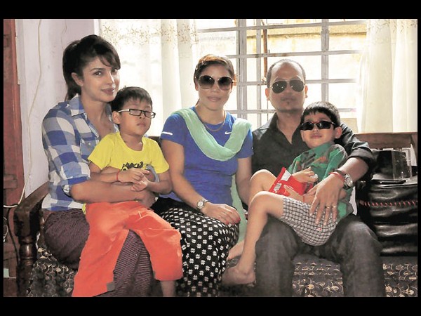 మేరీ కోమ్ కుటుంబంతో...