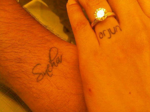  Allu Arjun-Sneha Reddy tattooed
