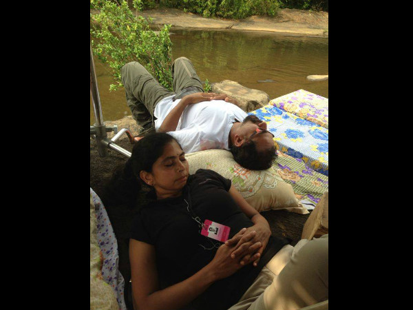 Power Napping on Baahubali location!! Power Napping on Baahubali location!!