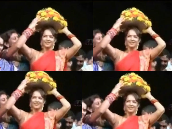 Manchu Lakshmi Celebrates Bathukamma Festival Manchu Lakshmi Celebrates Bathukamma Festival