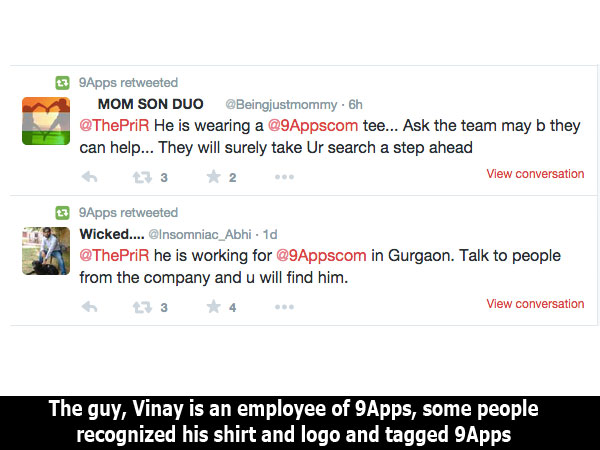 9Apps Facilitates Meeting Of ‘Love At First Sight' Couple 9Apps టీమ్ కనిపెట్టింది