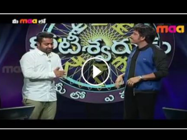 Ntr's Meelo evaru Koteeswarudu programme promo