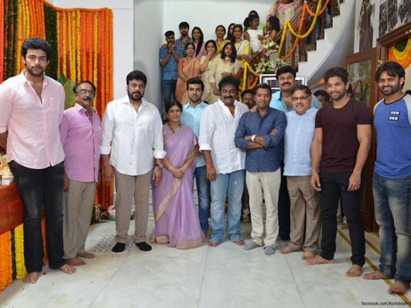  మెగా ఫ్యామిలీ సమక్షంలో చిరంజీవి 150వ సినిమా ప్రారంభం 