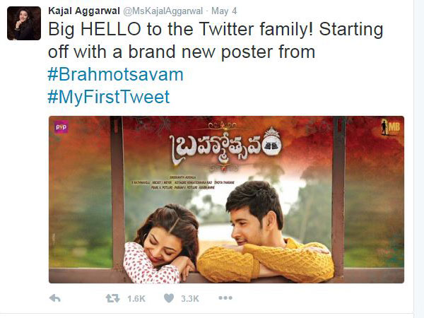 కాజల్ తొలి ట్వీట్ ఇదే..