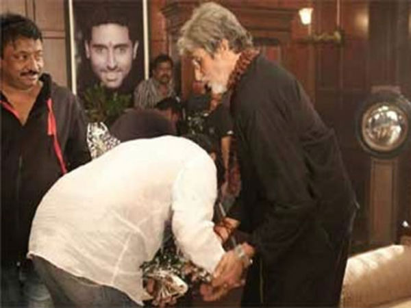 Balayya touched the feet of Megastar Amitab bacchan 