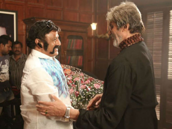 Balayya touched the feet of Megastar Amitab bacchan 