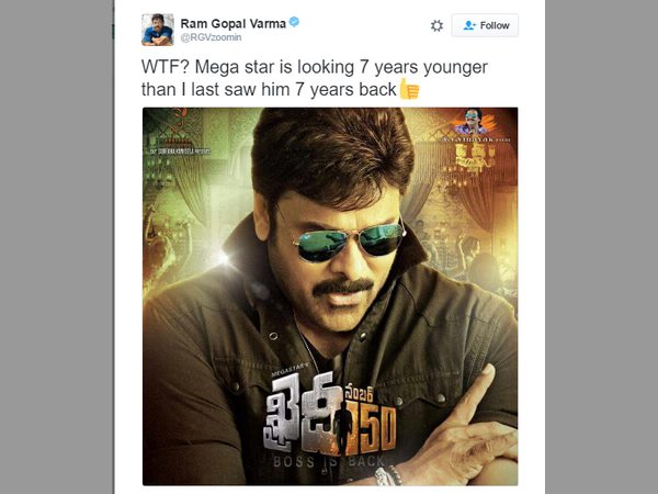 పాజిటివ్-నెగెటివ్ : ఖైదీ 150 లుక్ పై ప్రముఖుల కామెంట్స్