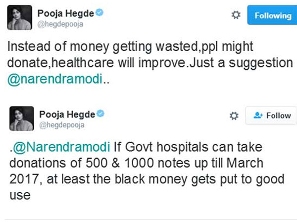 Pooja Hedge offers Free Advice to Modi