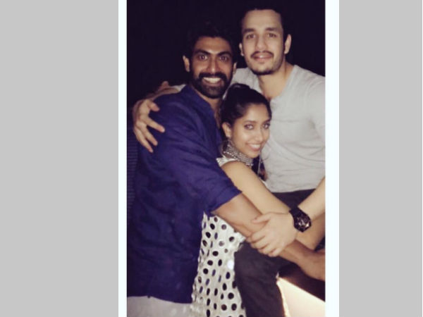 రానా, అఖిల్ మధ్యలో శ్రియా భూపాల్: సోషల్ మీడియాలో వైరల్ ఫొటో