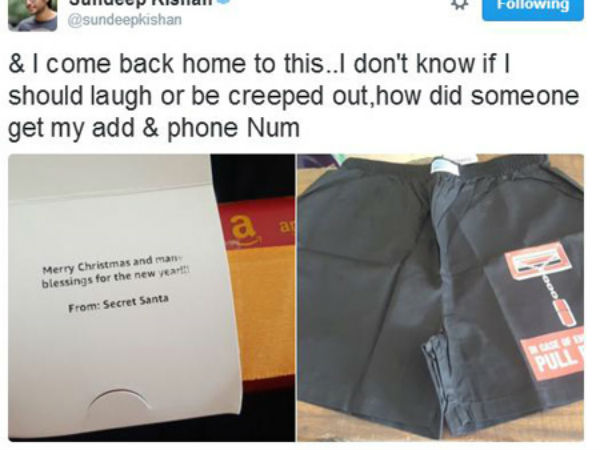 Sundeep Kishan received Surprise gift from Santa