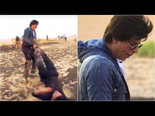 యాంకర్‌పై షారుక్ పిడిగుద్దులు