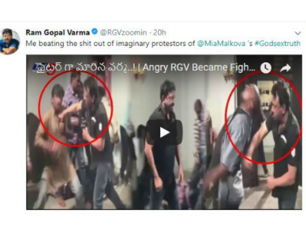 ఆందోళన కారులపై తన ప్రతాపం చూపిన వర్మ