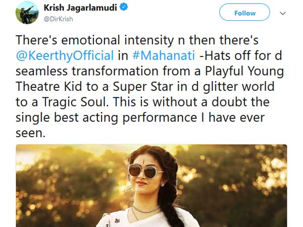 కీర్తీ సురేష్ హ్యాట్సాఫ్