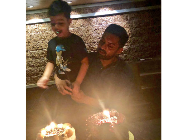 NTR and Abhay Ram at Kalyan Ram birthday celebrations 