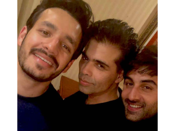 Akhil Akkineni met karan johar, Ranbir Kapoor in Brahmastra sets Akhil Akkineni met karan johar, Ranbir Kapoor in Brahmastra sets