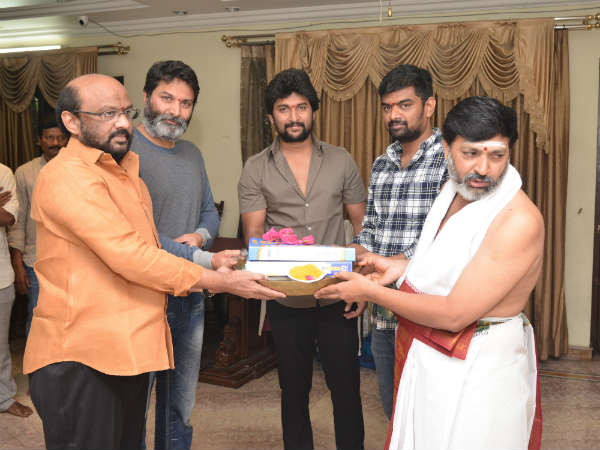 Nanis JERSEY has completed its formal pooja by Trivikram Srinivas