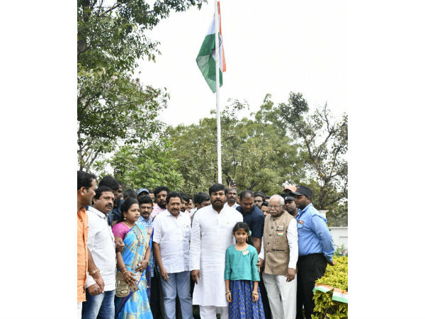 Mega Star Chiranjeevi attended for Republic Day celebrations