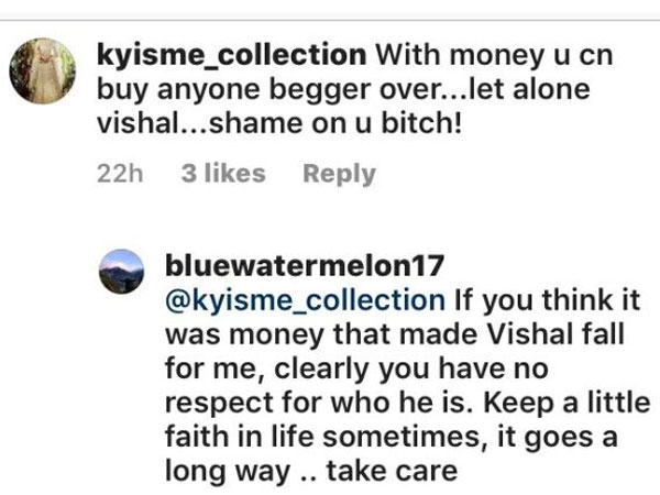 అనిషా దిమ్మతిరిగే జవాబు