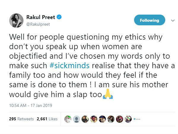 అప్పుడు మీరంతా ఎక్కడికి వెళ్లారు? రకుల్ కౌంటర్