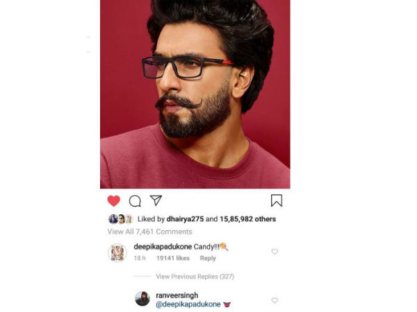 Deepika Padukone chirpy comments on Ranveer Singh