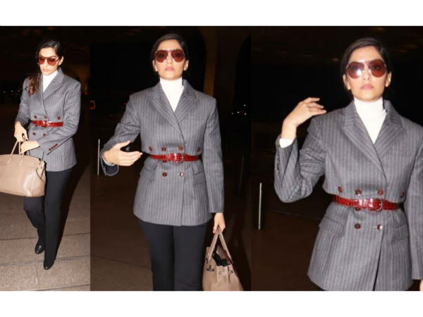 Bollywood heroine Sonam Kapoor appears with 18 lakh costly bag. Bollywood heroine Sonam Kapoor appears with 18 lakh costly bag.