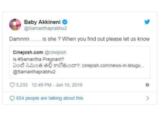 నాకు కడుపా? మీకు కనిపిస్తే కాస్త చెప్పండి బాబు... సమంత వెటకారం!