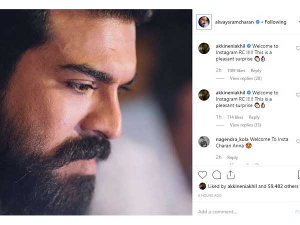 Ram Charan made a grand debut on Instagram Ram Charan made a grand debut on Instagram