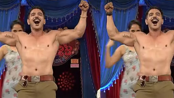 రోజా ముందే షర్ట్ విప్పేసి హీరో హల్చల్