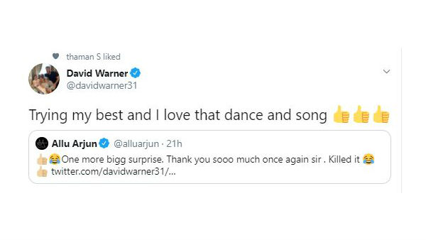  David Warner And Allu Arjun Conversation On Ramulo Ramula Tiktok