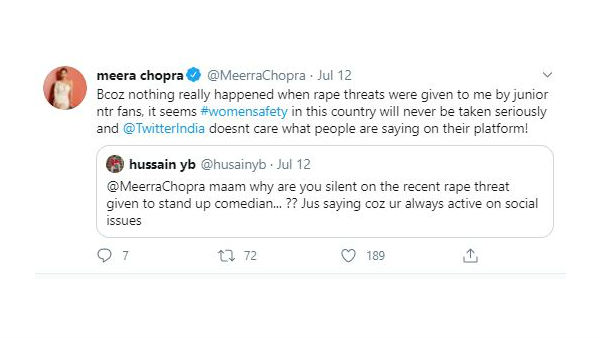 నన్ను రేప్ చేస్తామని బెదిరించారు.. 