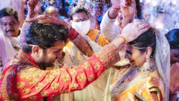 నవ దంపతులుగా నితిన్, షాలిని