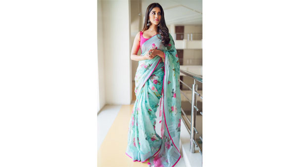 Nabha Natesh Wear Saree For Handloom Day