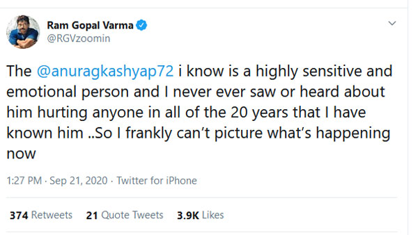 మద్దతు పలికిన రామ్ గోపాల్ వర్మ