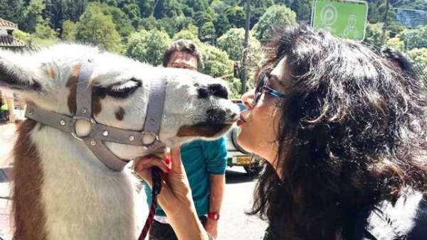 కొలంబియా పర్యటనలో రేర్ ముద్దు