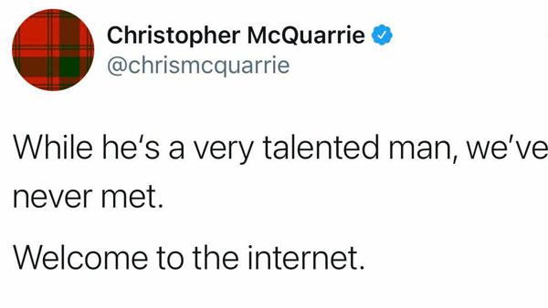 క్లారిటీ ఇచ్చిన క్రిస్టోఫర్ మెక్‌క్వారీ