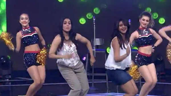 డ్యాన్స్తో రష్మి, వర్షిణి రచ్చ